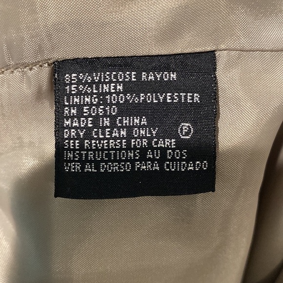 Kasper ASL Petite Tank A-Line Sage Green Linen Pencil Dress - Size 14P - Picture 8 of 8